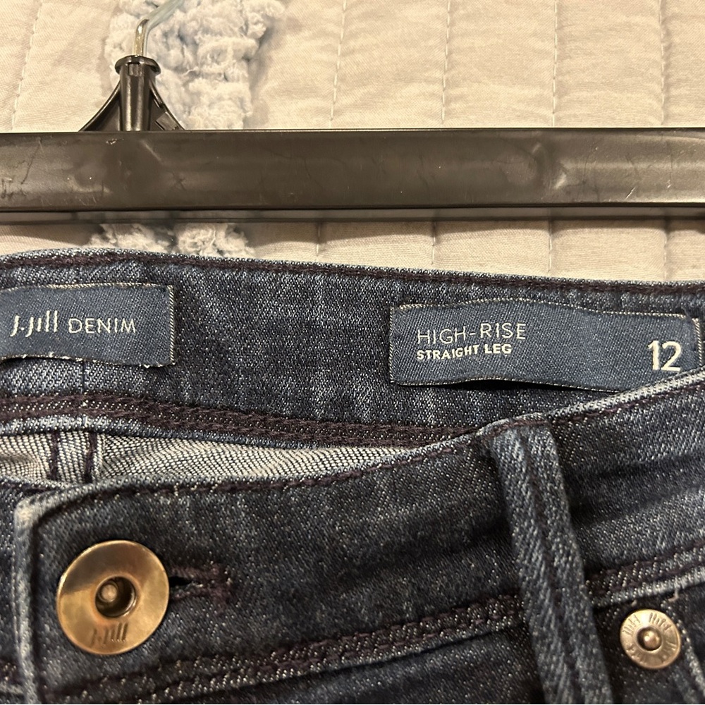 J. Jill Blue Straight Leg Jeans Classic Style - Picture 3 of 3